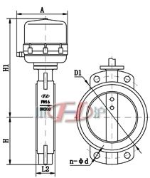 防爆電動蝶閥結(jié)構(gòu)圖