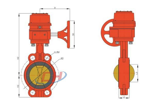 信號蝶閥結構圖