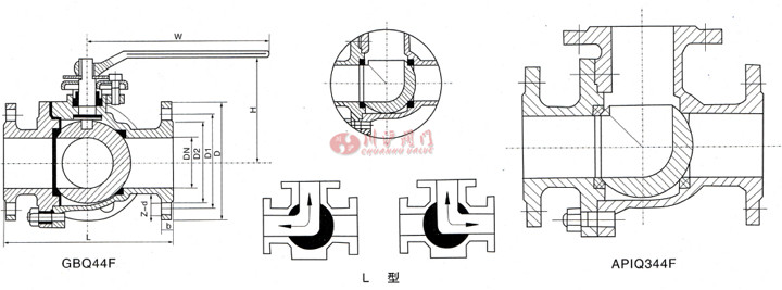 L型Q44F結構圖和流向圖