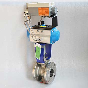 氣動V型調節球閥圖片